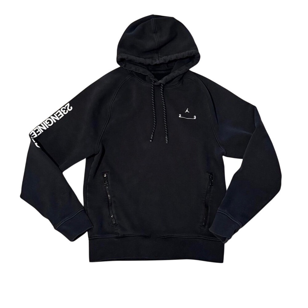 Jordan 23 Engineered Hoodie Black Techwear Pullover Sweatshirt CV2784-010